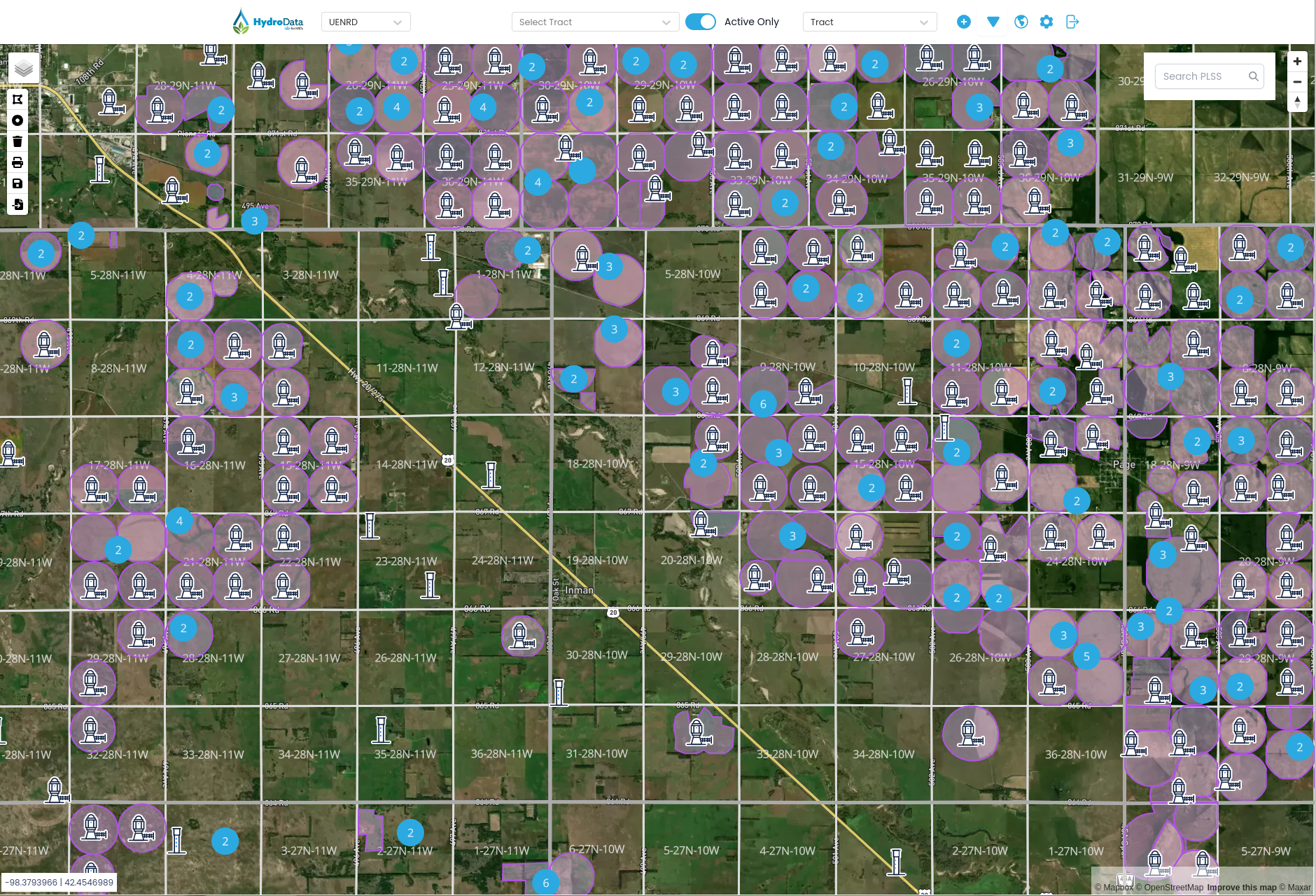 Map-based HydroData view